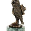 Martin Klein Steampunk Owl / Eagle Owl / Bird - Animal Figurine - Signed M. Klein Animal Sculptures