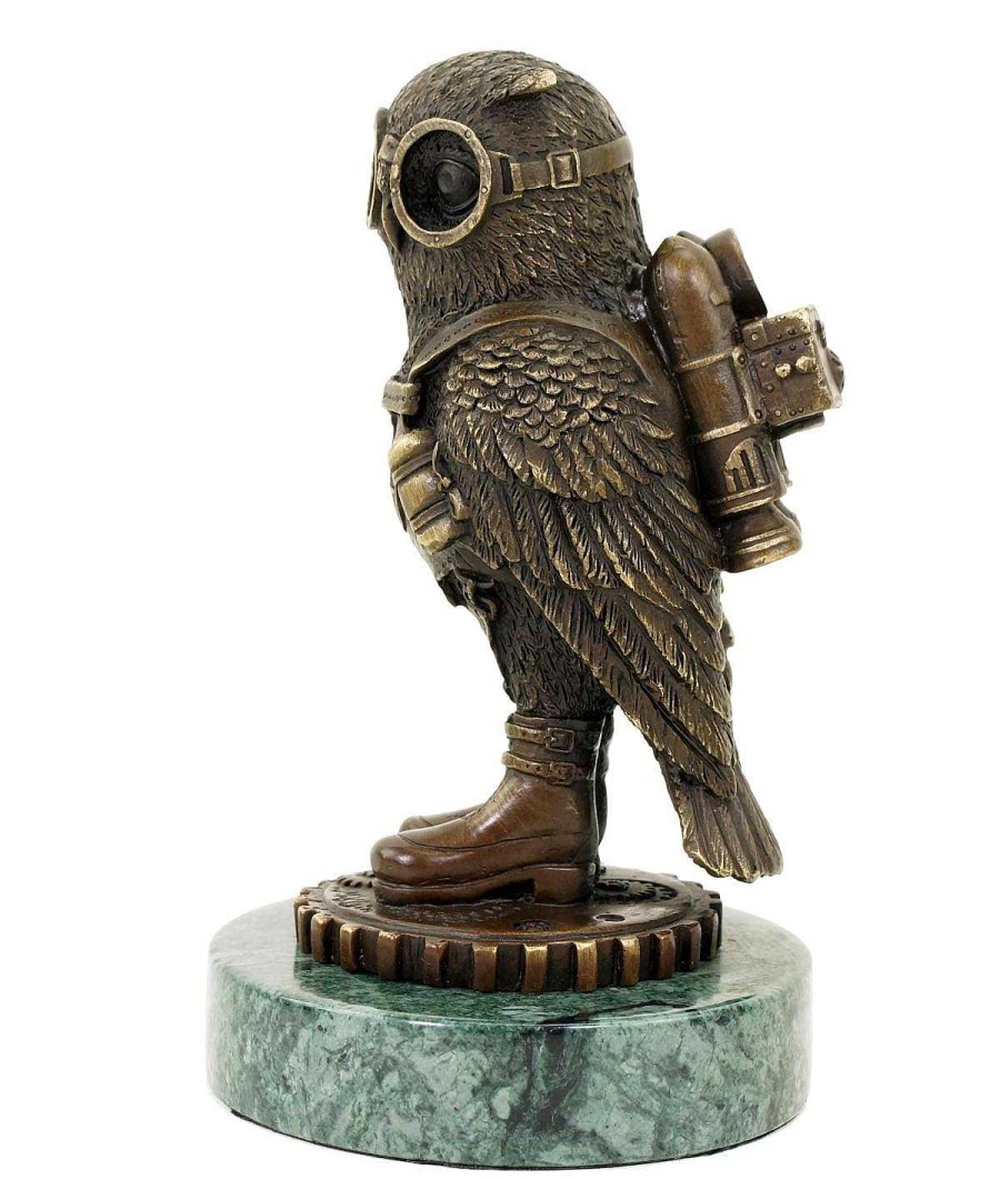 Martin Klein Steampunk Owl / Eagle Owl / Bird - Animal Figurine - Signed M. Klein Animal Sculptures