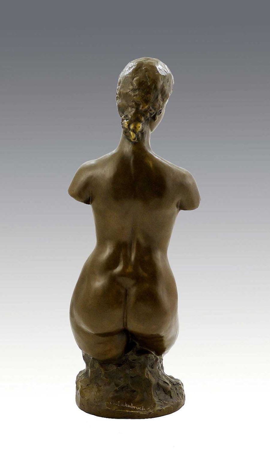 Wilhelm Lehmbruck Bronze Statue - Small Female Torso (1910), Signed W. Lehmbruck Contemporary Art