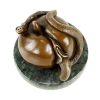 Miguel Fernando Lopez (Milo) The Forbidden Fruit - Vagina Apple Bronze Figurine - Signed Milo Erotic Nudes - Vienna Bronze