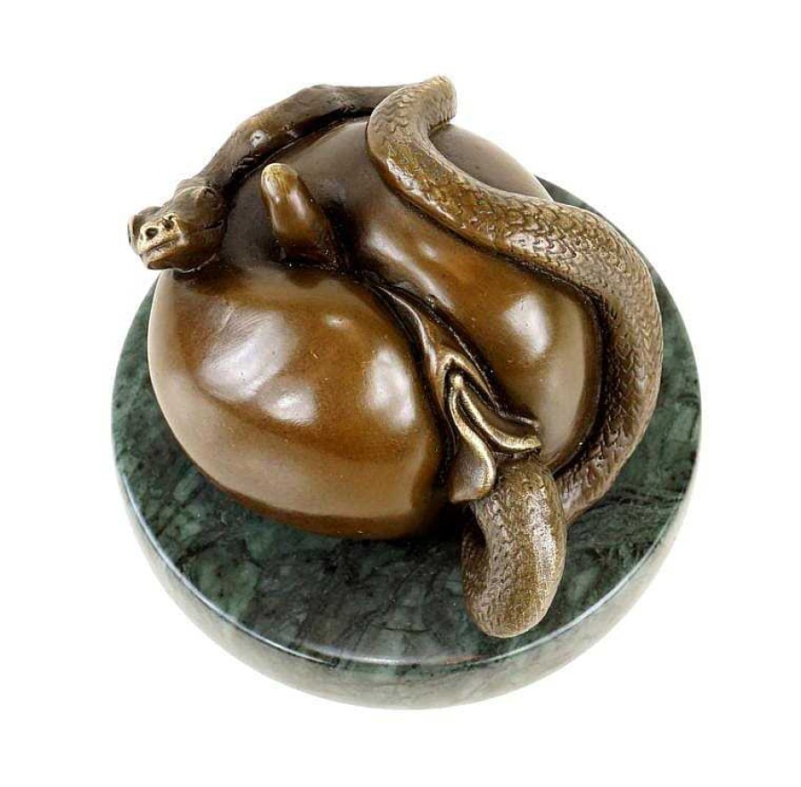 Miguel Fernando Lopez (Milo) The Forbidden Fruit - Vagina Apple Bronze Figurine - Signed Milo Erotic Nudes - Vienna Bronze