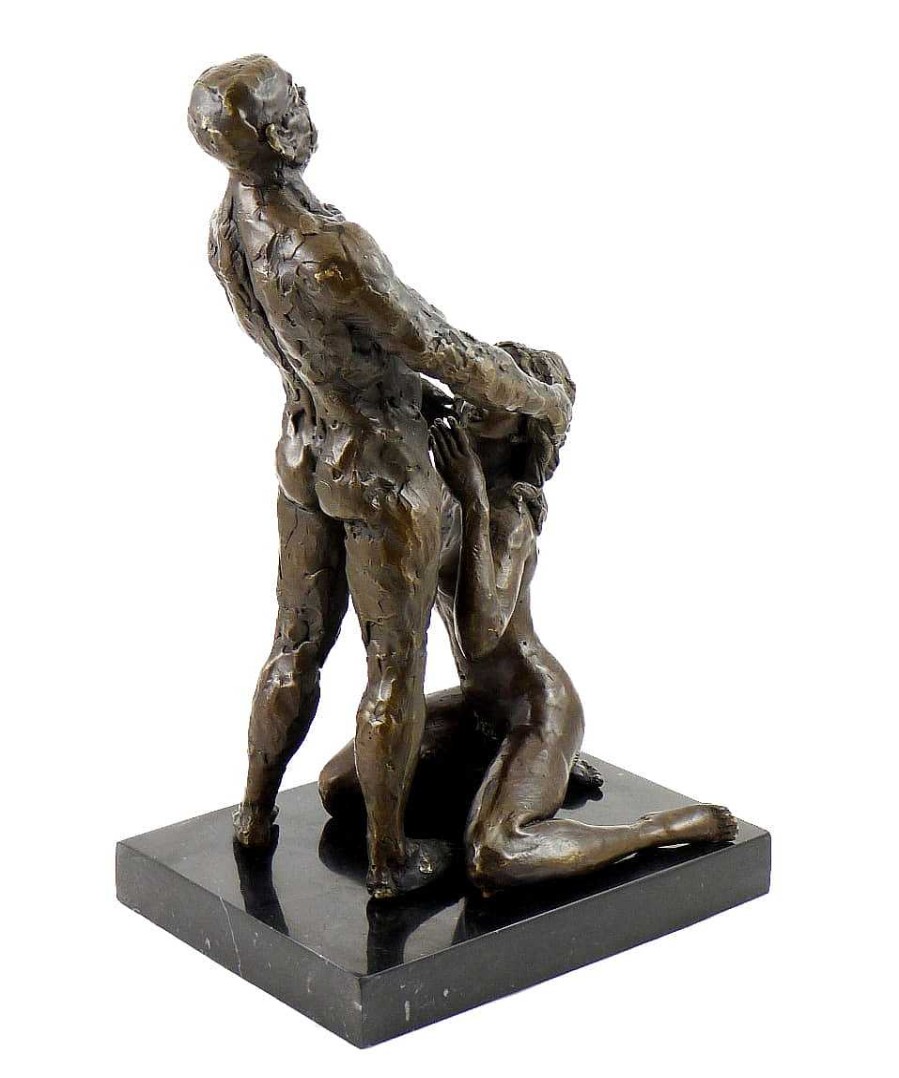 Kunst & Ambiente Erotic Bronze Figure - Blow Job/ Oral Satisfaction Erotic Nudes - Vienna Bronze