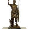 Kunst & Ambiente Mythology Bronze Figure - Julius Caesar, Signed Augustus Greek Statues