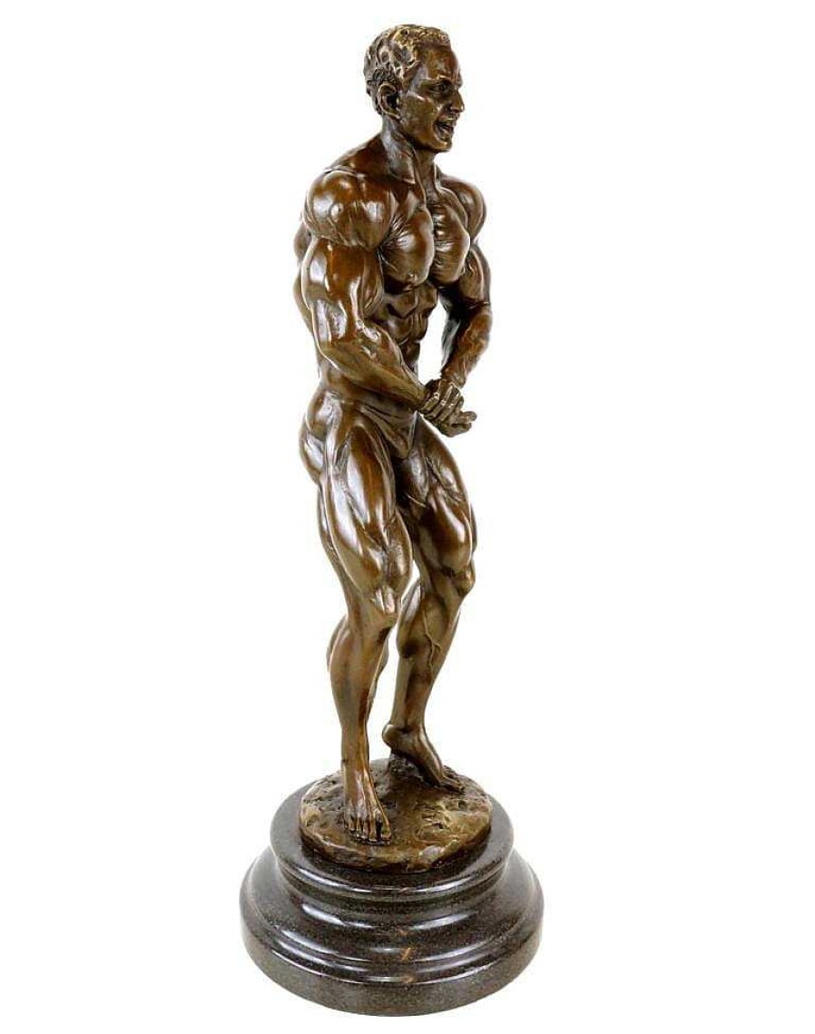 Miguel Fernando Lopez (Milo) Bronze Bodybuilder Figurine Arni - Trophy - Signed Milo Contemporary Art