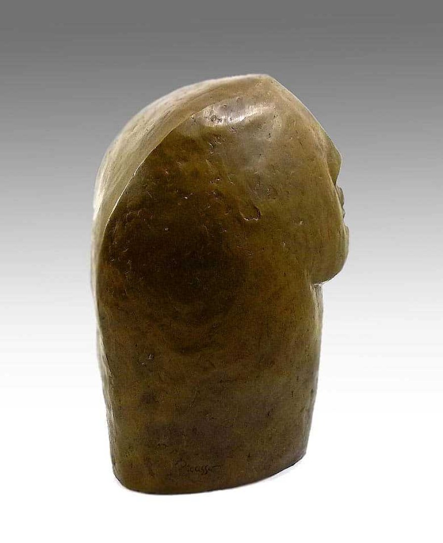 Miguel Fernando Lopez (Milo) Modern Art Bronze - Woman'S Head - After Picasso, By Milo Contemporary Art