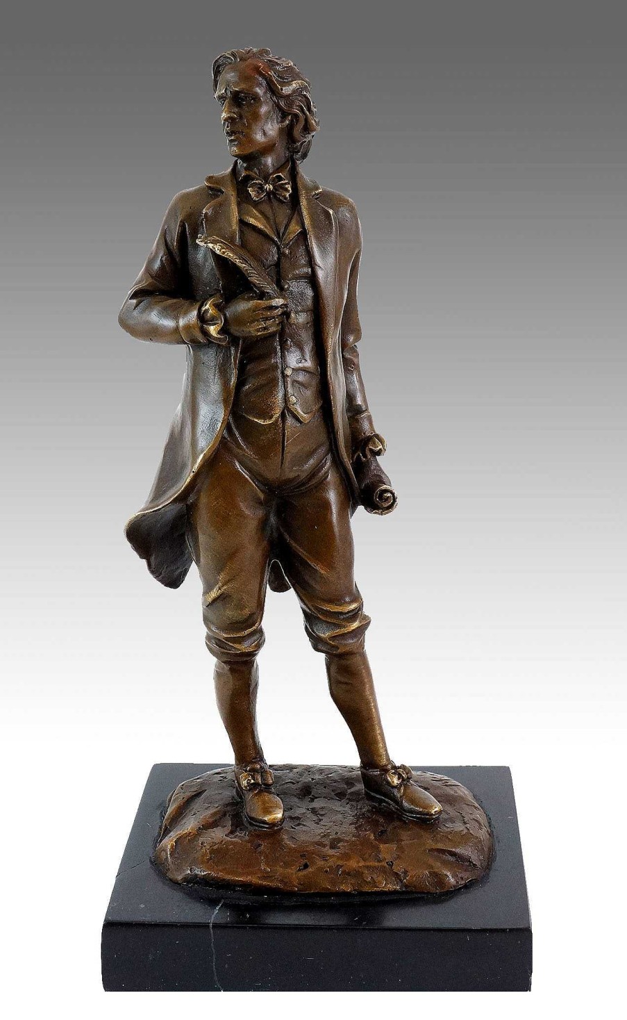 Miguel Fernando Lopez (Milo) Bronze Figure - Composer Frederic Chopin - Signed Milo Contemporary Art